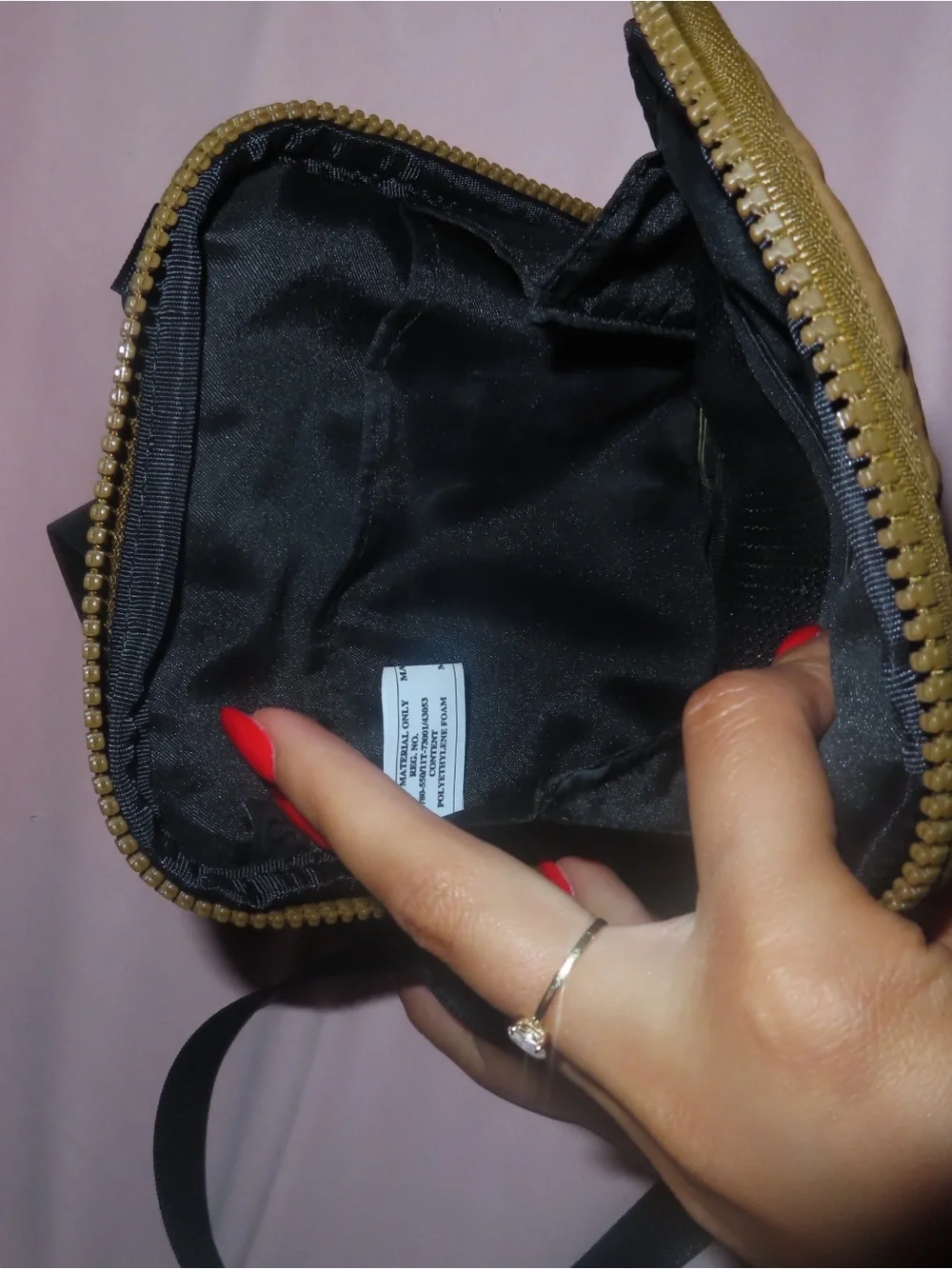 lululemon athletica Men's Tan Belt Bag with Black Strap